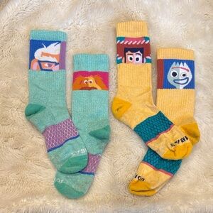 Bombas Character Socks - Teal, Purple, Yellow, and Green